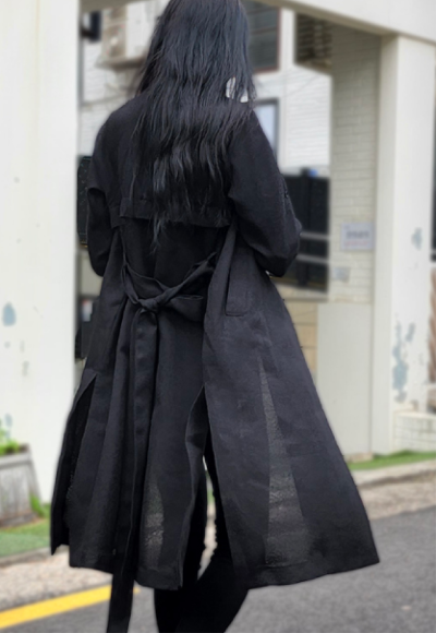 [남녀공용] 명월 시스루 두루마기 코트